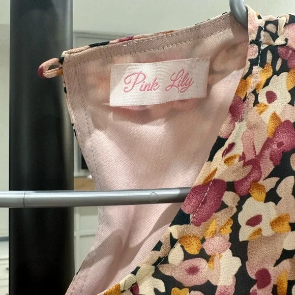 Pink Lily Multicolor Floral Mini Dress - Picture 4 of 4